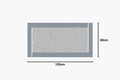 Oglinda decorativa, Siam, Pierre, 60x120x2.2 cm, MDF , Fume / Alb