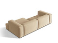 Coltar modular dreapta 4 locuri, Nuria-88, Micadoni Home, 292x147x72 cm, catifea, bej nude
