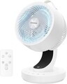 Ventilator de masa Songmics, 20 dB, 8 viteze, telecomanda, oscilatie 70°, alb