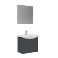 Set Dulap de Baie cu Chiuvetă și Oglindă (2 Piese), Hanah Home, Purus 65, Antracit mat