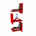Raft pentru perete, Wooden Art, Demand Red, 31.8x90x22 cm