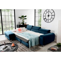 Coltar extensibil stanga 3 locuri ELTAP, LT-40NU, Grayson, 278x205x92 cm, lemn/poliester, albastru inchis