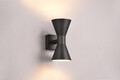 Aplica de perete pentru exterior Ardas, TRIO, 7.6x15x20 cm, 10W, 2x GU10, aluminiu turnat, negru mat