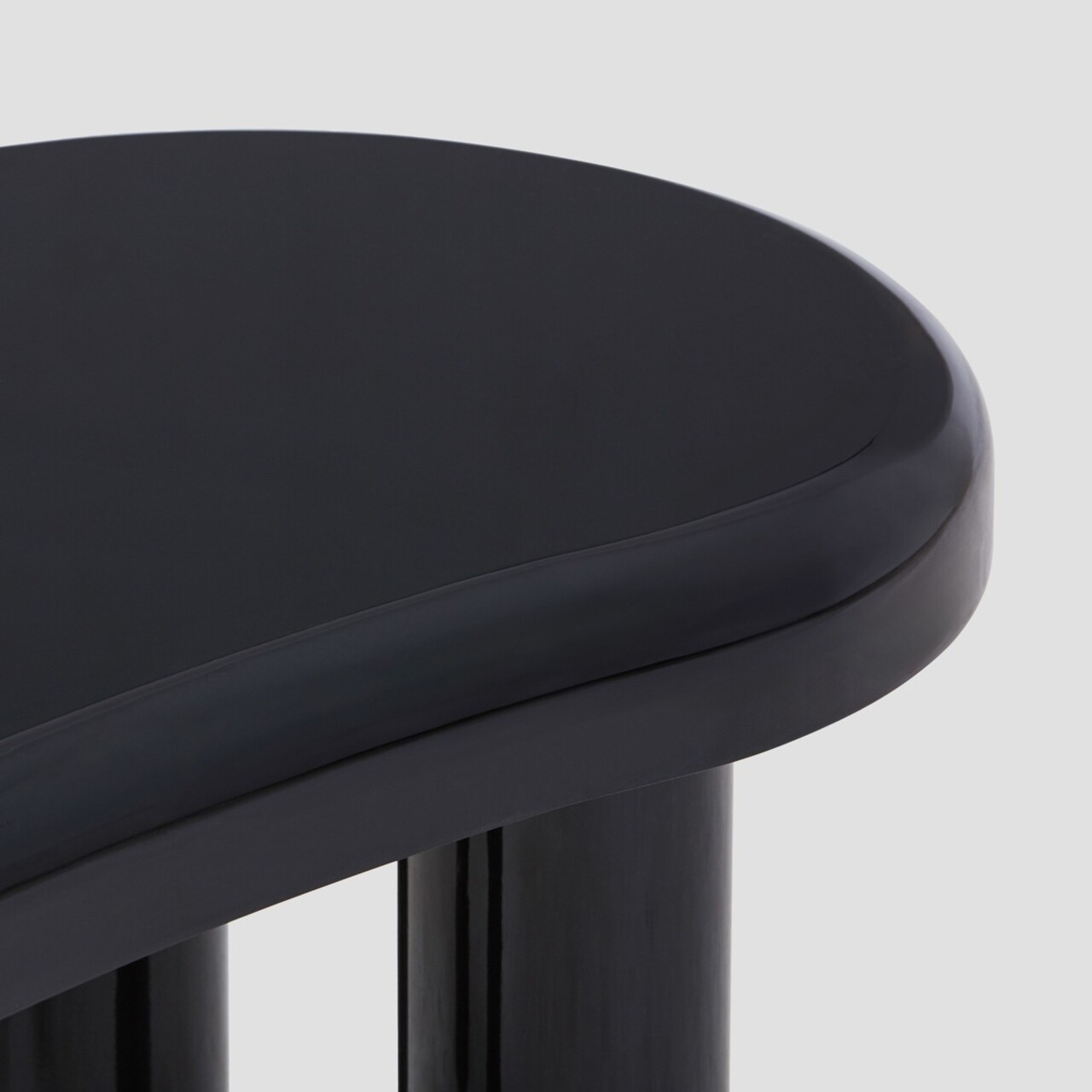 Masuta de cafea Alto, Homla, 100x60x45 cm, MDF, negru lucios