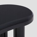 Masuta de cafea Alto, Homla, 100x60x45 cm, MDF, negru lucios