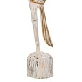 Decoratiune, Zebra, Creaciones Meng, 60 cm, lemn de arbore de matase, alb antic