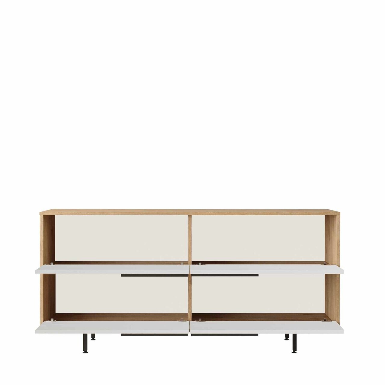Consola, Hanah Home, Boh3-Sw, 160x74.3x44.5 cm, PAL, Natural/Alb — imaginea 5