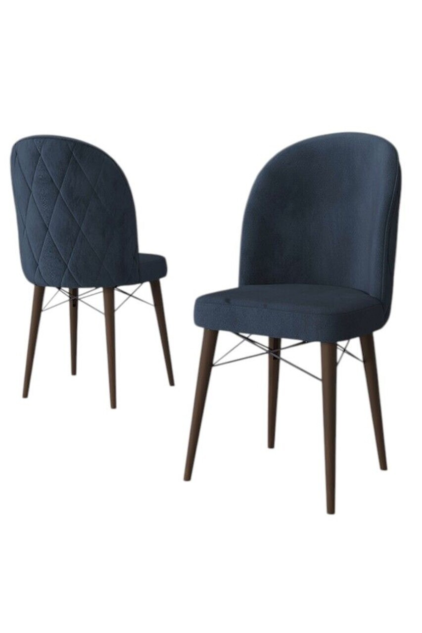 Set scaune 6 piese, Hanah Home, Bika, Antracit / Nuc — imaginea 2