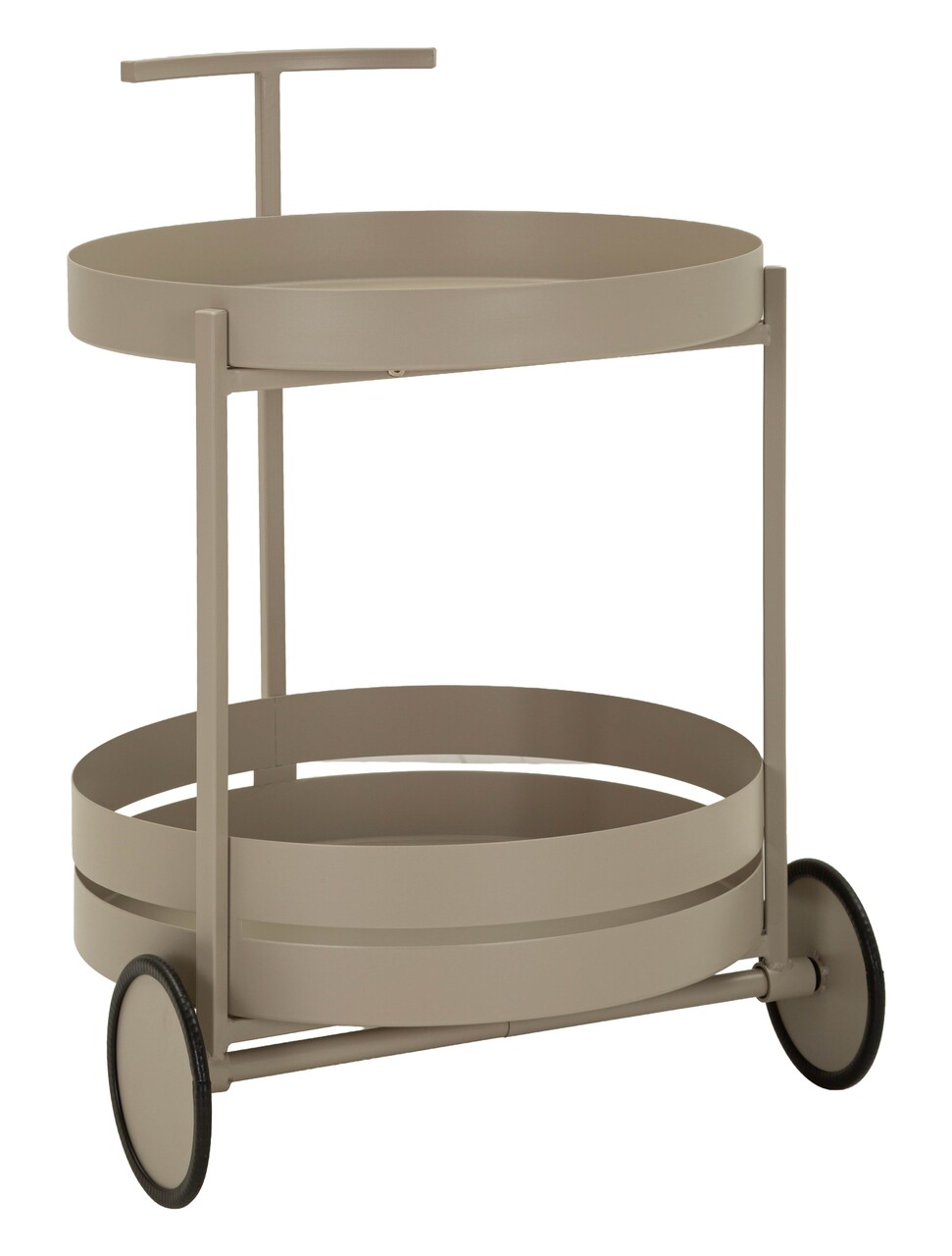 Carucior pentru servire, Mauro Ferretti, Saturn, 40x49.5x61 cm, metal, gri dove - imagine 9