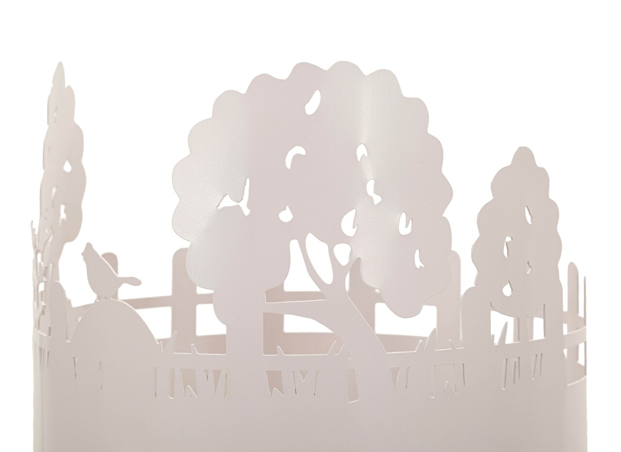 Set 2 suporturi pentru ghivece, Mauro Ferretti, Tree, 27x27x79 cm, metal, gri/auriu - imagine 3