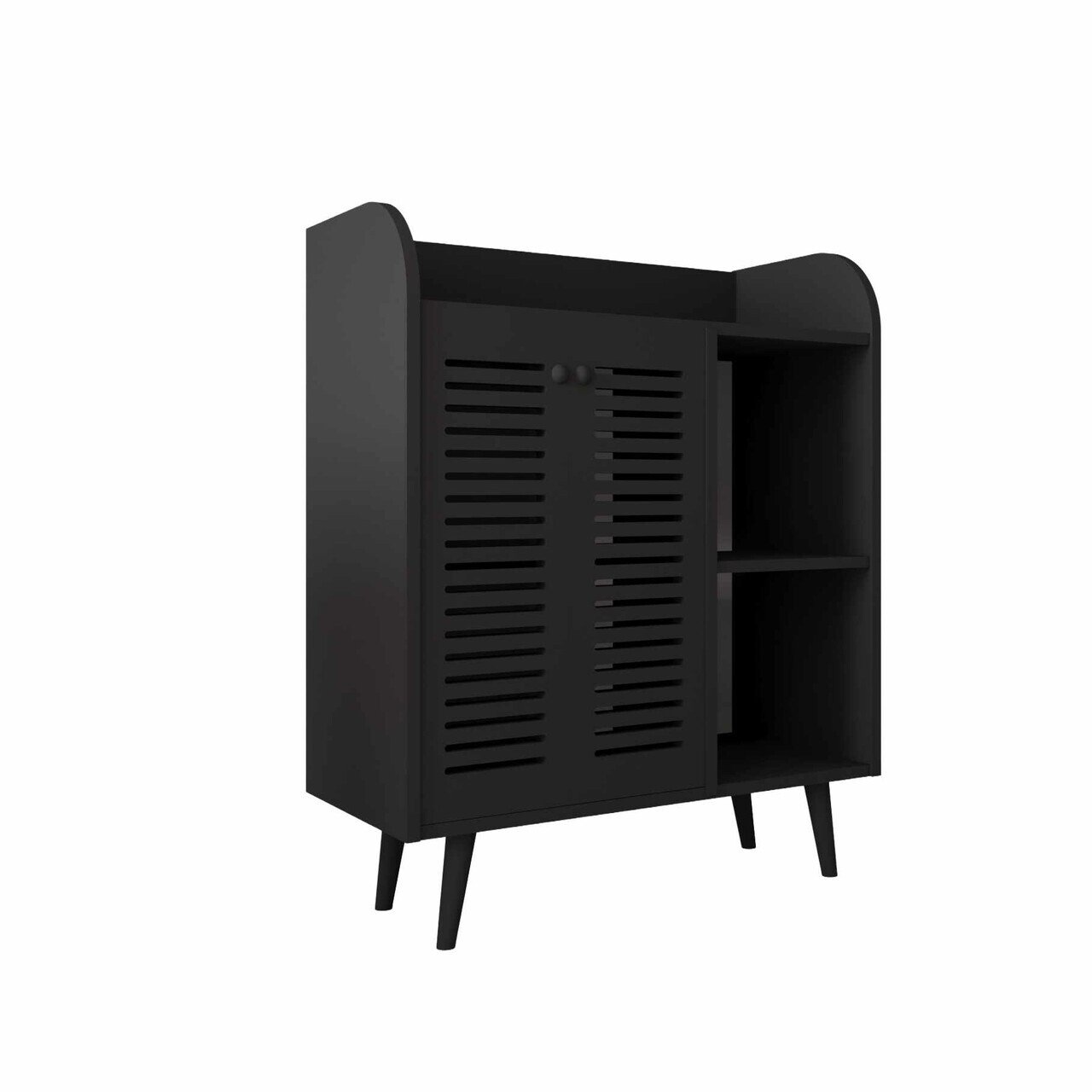 Dulap de bar pentru cafea, Hanah Home, Magnetar, 90x109x40 cm, MDF, Negru - view 3