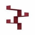 Raft pentru perete, Homitis, Luksa - Claret Red, 60x60x90 cm