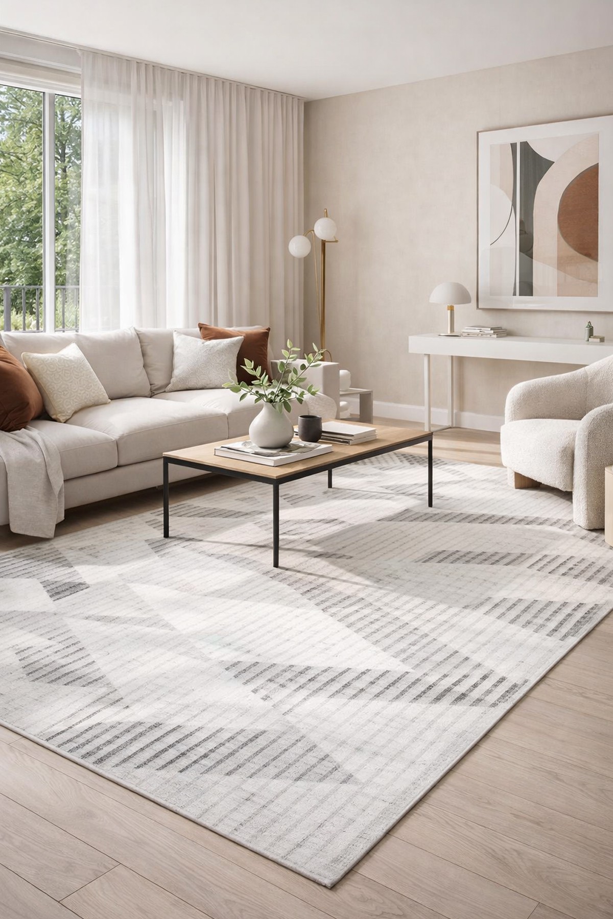 Covor, CLR-7385-HALI-32, 80x300 cm, Poliester, Gri