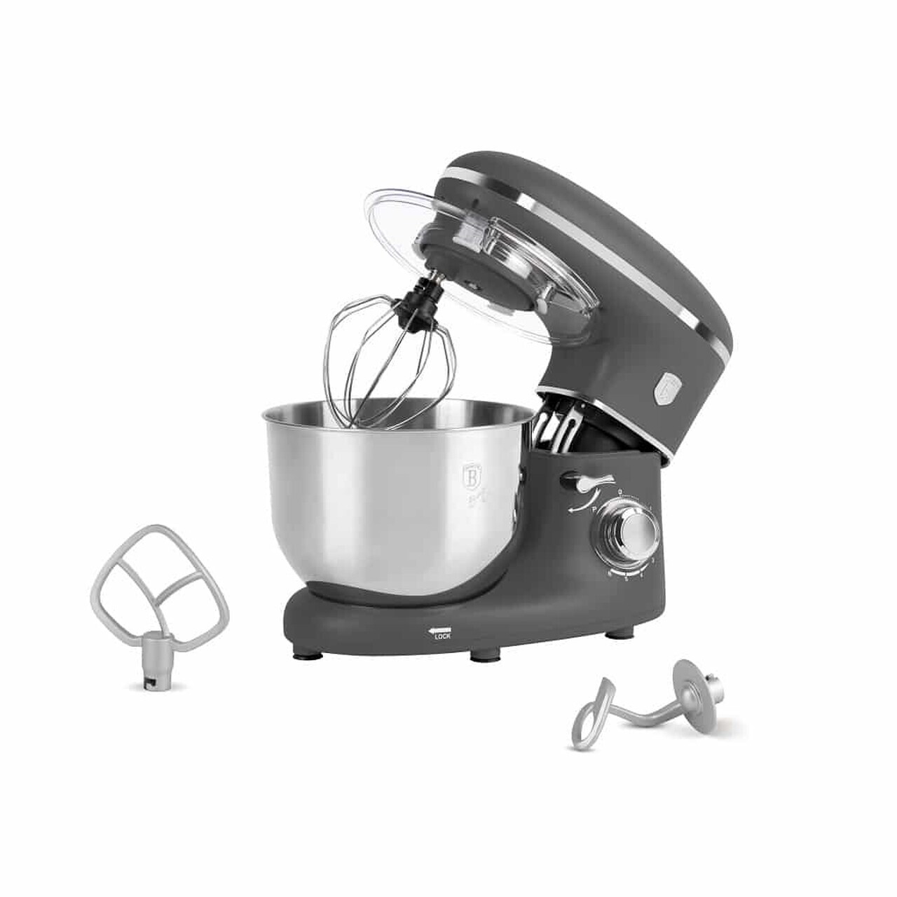 Robot de bucatarie Berlinger Haus, Anthracite, 1300W, inox/plastic, antracit mat/argintiu - imagine 4