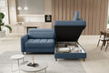 Coltar extensibil dreapta 3 locuri ELTAP, RT-40RAQ, Barea, 208x160x100 cm, lemn/poliester, albastru