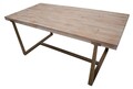 Masa dining Ankara, Mauro Ferretti, 180x90x78 cm, MDF/fier, maro/auriu