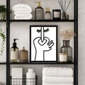 Tablou decorativ, Secret Silence, Dimensiune: 20 x 25 cm, Alb/Negru