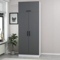 Dulap pentru haine, Minerva, Kale Anthracite, 90x255x52 cm, PAL, Antracit