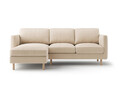 Coltar stanga 3 locuri, Eden, Micadoni, 223x150x90 cm, catifea, bej nude