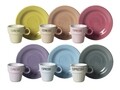 Set 6 cesti de cafea cu farfurii si lingurite, Coffee Time, Excelsa, 90 ml, ceramica, multicolor