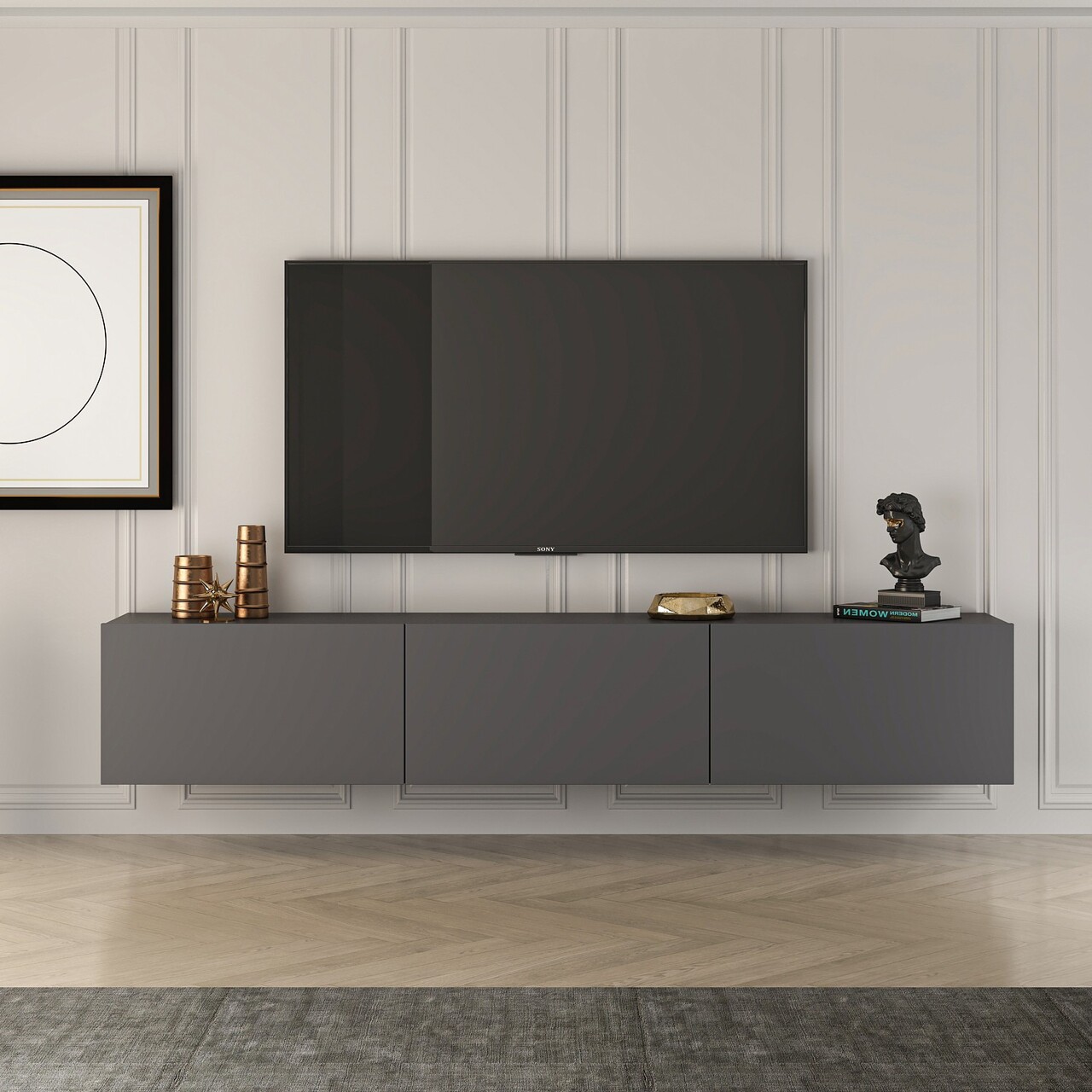 Comoda TV, Puqa Design, West, Antracit