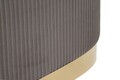Set bancheta si 2 taburete Shopy, Mauro Ferretti, 80x37x42 cm, 29x35 cm, fier/MDf/poliester, gri/auriu