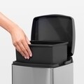 Cos de gunoi cu pedala, Brabantia, 461804, 10 L, inox, argintiu