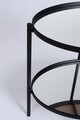 Masuta de cafea Jens, Bizzotto, 64x44x55.5 cm, otel/sticla, negru