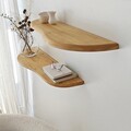 Raft de perete, Neostill, Wavy 2, Lemn masiv, Stejar