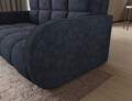 Canapea extensibila 3 locuri ELTAP, Deverio, 154x103x83 cm, lemn/poliester, albastru