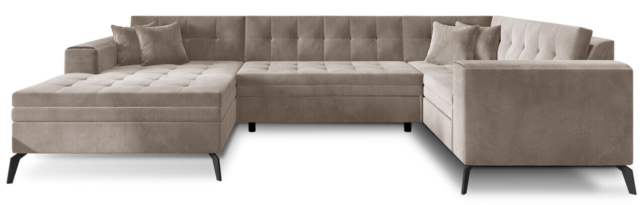 Coltar extensibil stanga 5 locuri ELTAP, MON-LT-18SO, Montez, 340x180x93 cm, lemn/poliester, bej - view 3