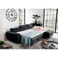 Coltar extensibil dreapta 3 locuri ELTAP, RT-06VE, Grayson, 278x205x92 cm, lemn/poliester, gri inchis