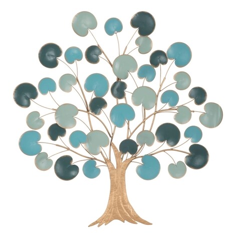 Decoratiune de perete Apple, Mauro Ferretti, 89×90 cm, fier, albastru