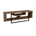 Comoda TV Asal, Zena Home, 119.4x35.2x40.2 cm, maro/negru