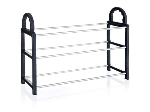 Organizator pentru pantofi, Vetro-Plus, 65x17x42 cm, metal cromat/plastic