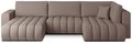 Coltar extensibil stanga 6 locuri ELTAP, LT-07SA, Bonito, 350x175x92 cm, lemn/poliester, bej