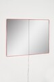 Oglinda cu Iluminare Led, Mirrorland, Rectangular, Oglindă indestructibilă cu obturator, Roz