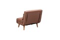 Canapea extensibilă cu 1 loc, Futon, 859FTN2329, Metal , Maro