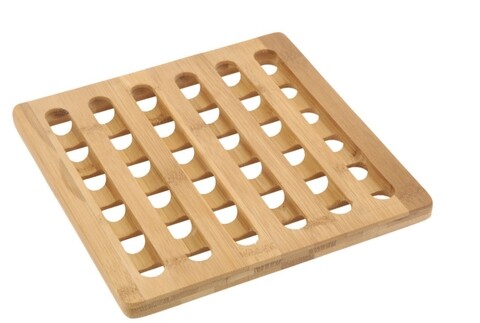 Suport pentru recipiente fierbinti square, 20x20 cm, bambus