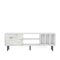 Comoda TV Pietra, Minima, 160x35x57.2 cm, alb