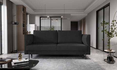 Canapea extensibila 4 locuri ELTAP, SO-REV-05VER, Revi, 215x98x92 cm, lemn/poliester, gri inchis
