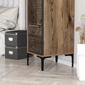 Dulap pentru haine, Hommy Craft, Kumsal P, 40x47.5x201.4 cm, PAL, Nuc / Antracit