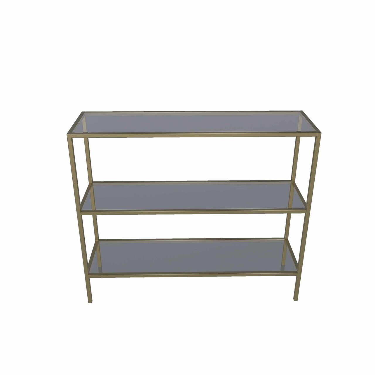 Bufet, Hanah Home, 3 Katlı, 100x85x30 cm, Antic / Transparent — imaginea 3