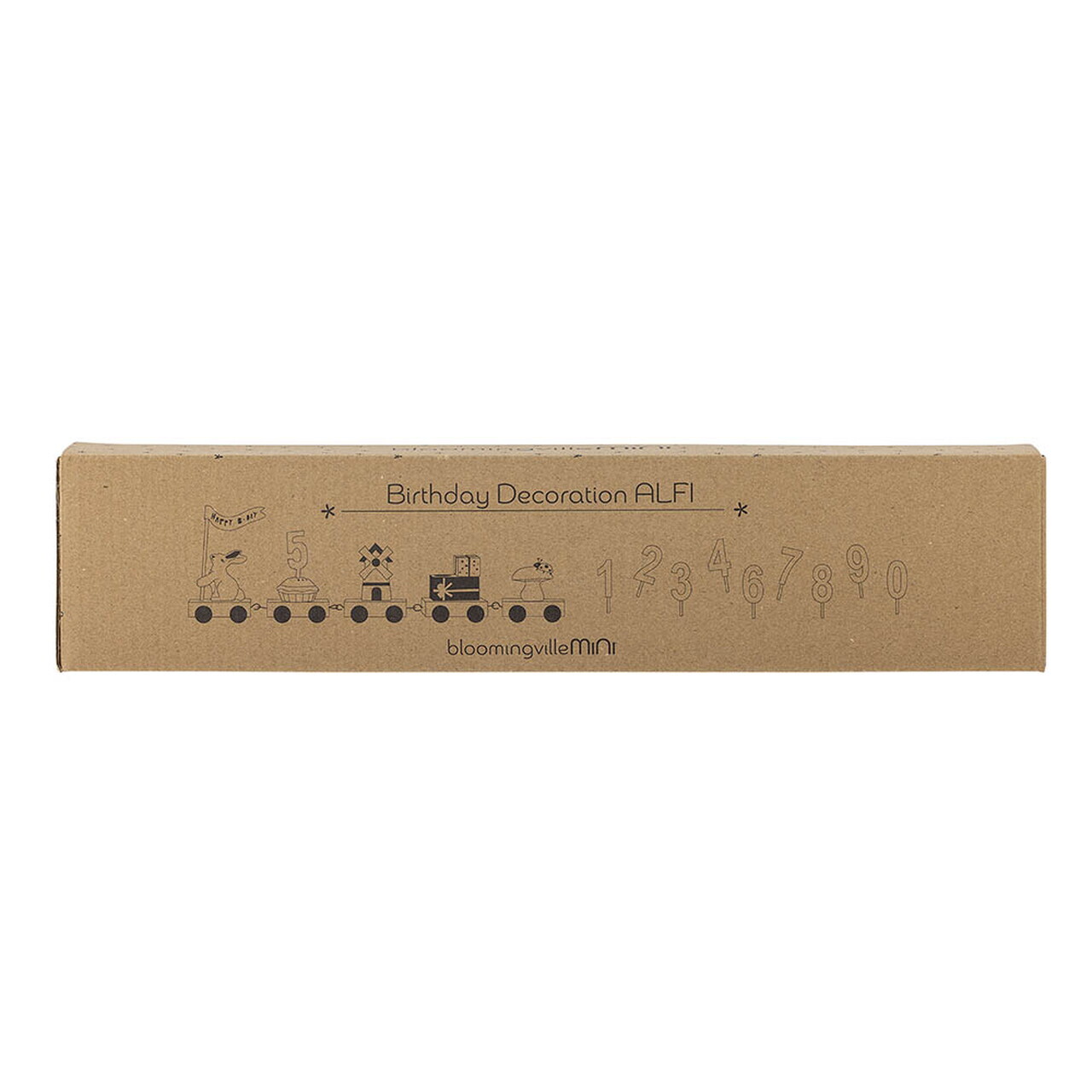 Jucarie aniversara, Bloomingville, Alfi Birthday, 39x5x8.5 cm, FSC 100%, MDF/lemn de fag, multicolor - imagine 5