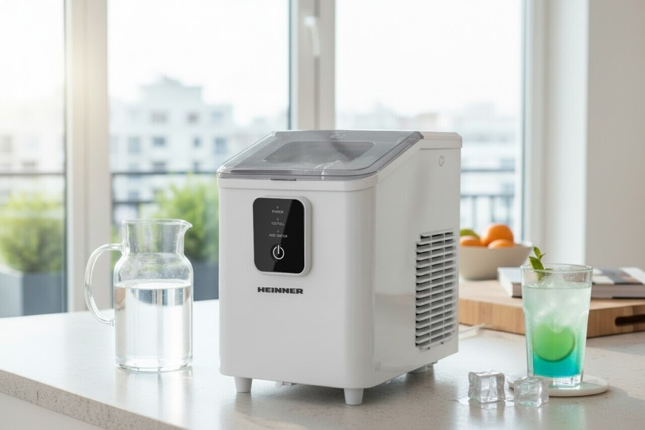 Masina pentru cuburi de gheata Frosty Breeze, Heinner, 120W, 0.8L, alb - view 3