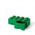 Cutie de depozitare LEGO, 2 sertare, 940 ml, polipropilena, verde