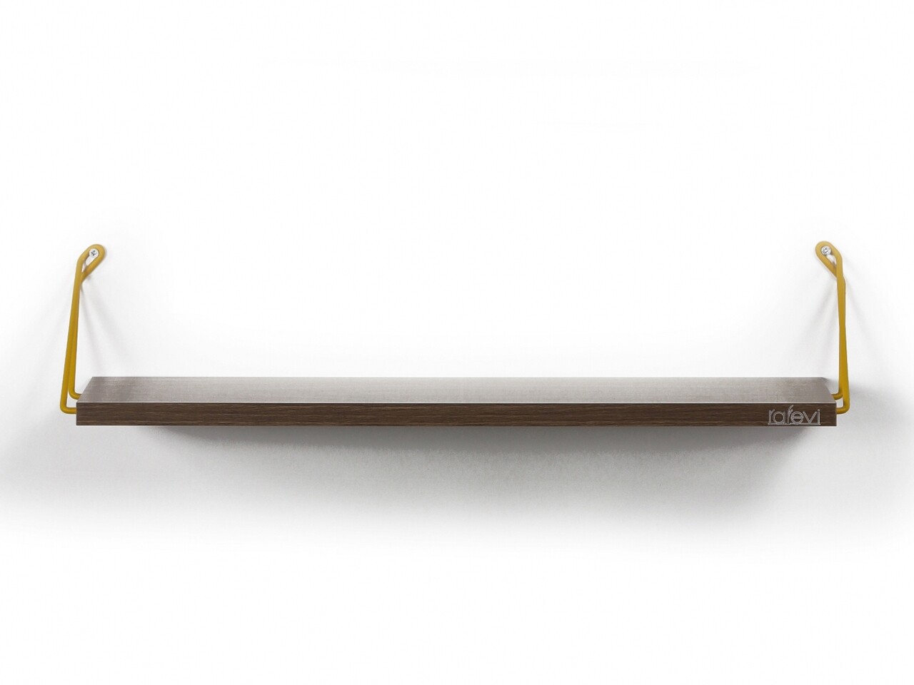 Raft De Perete Rafevi Altai, 60 X 18 X 12.5 Cm, PAL/metal, Walnut/galben