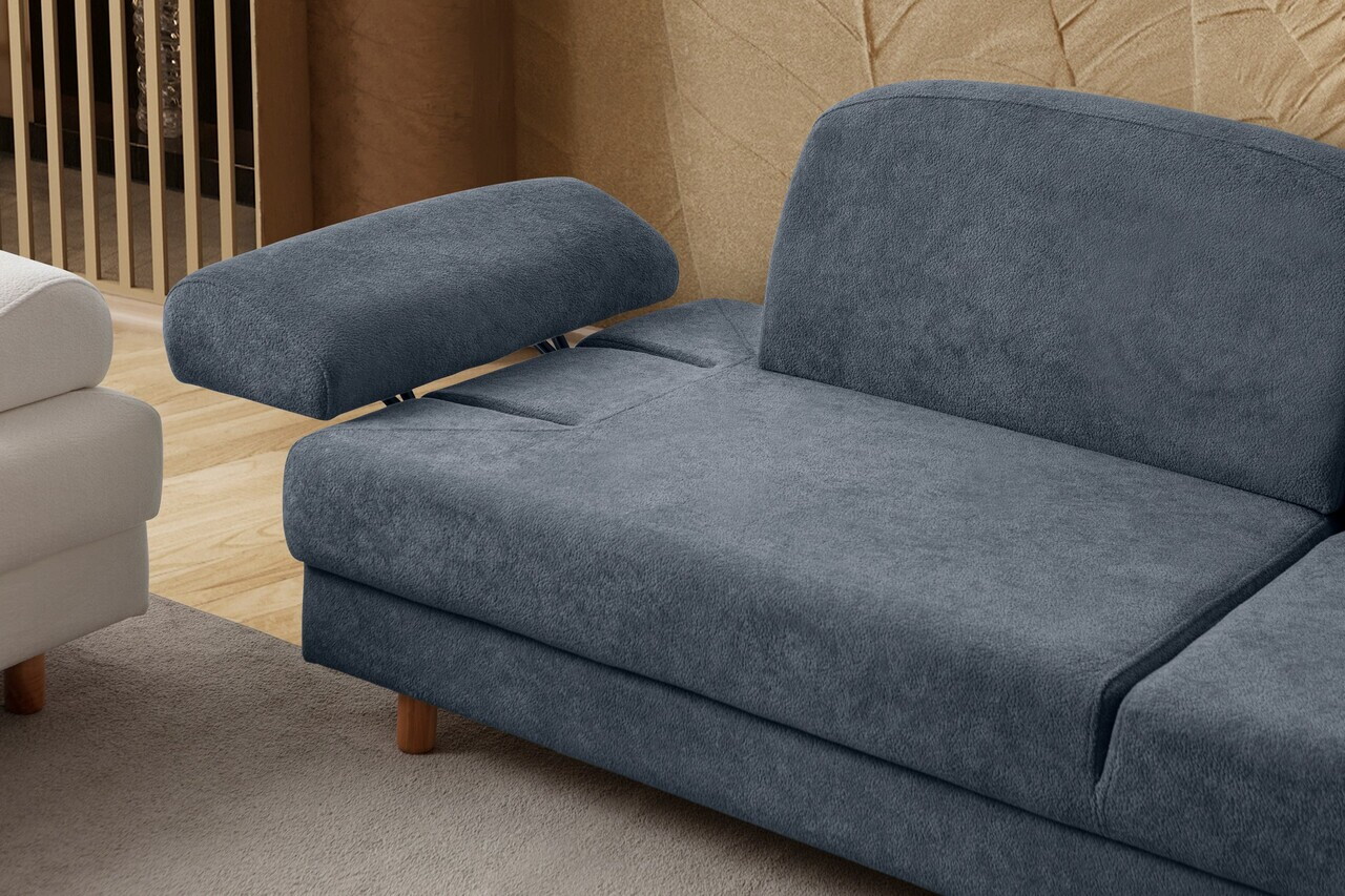 Canapea extensibila 3 locuri, Atelier del Sofa, 752EST1167, Albastru — imaginea 5