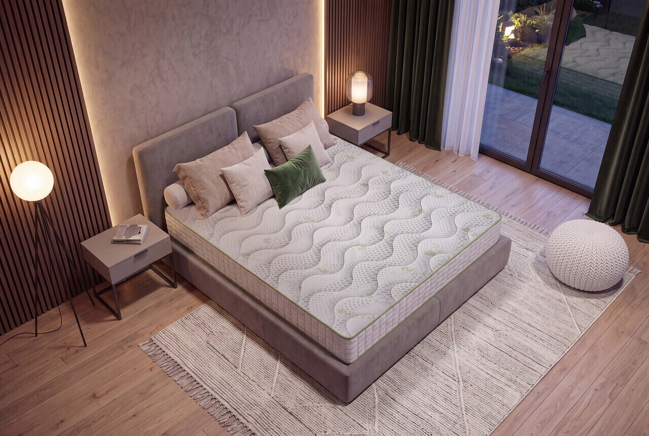 Saltea ortopedica Aloe Vera PLUS Dual Confort, 160x200x30cm, Memory 4 cm, 7 zone de confort, reversibila, fermitate medie — imaginea 12