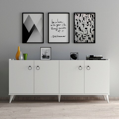 Consola, tanmob, ksl0101, 180x79.3x44.5 cm, pal , alb
